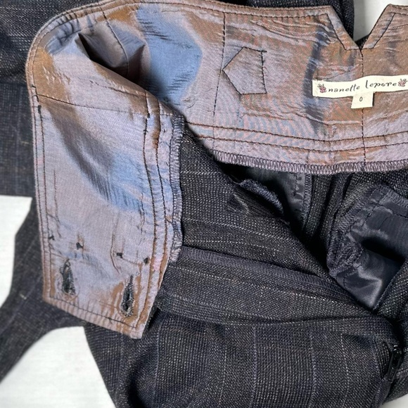 Worn on TV! Vintage Nanette Lepore wide leg suit pants (jacket available too), 0 - Picture 14 of 17